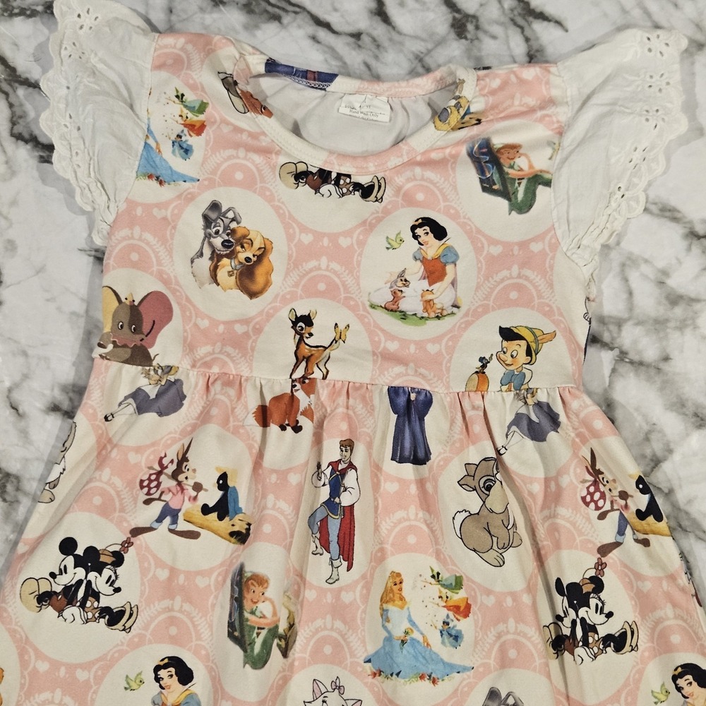 Classic Cartoon Characters Milksilk Dress Size 3T - Picture 2 of 5